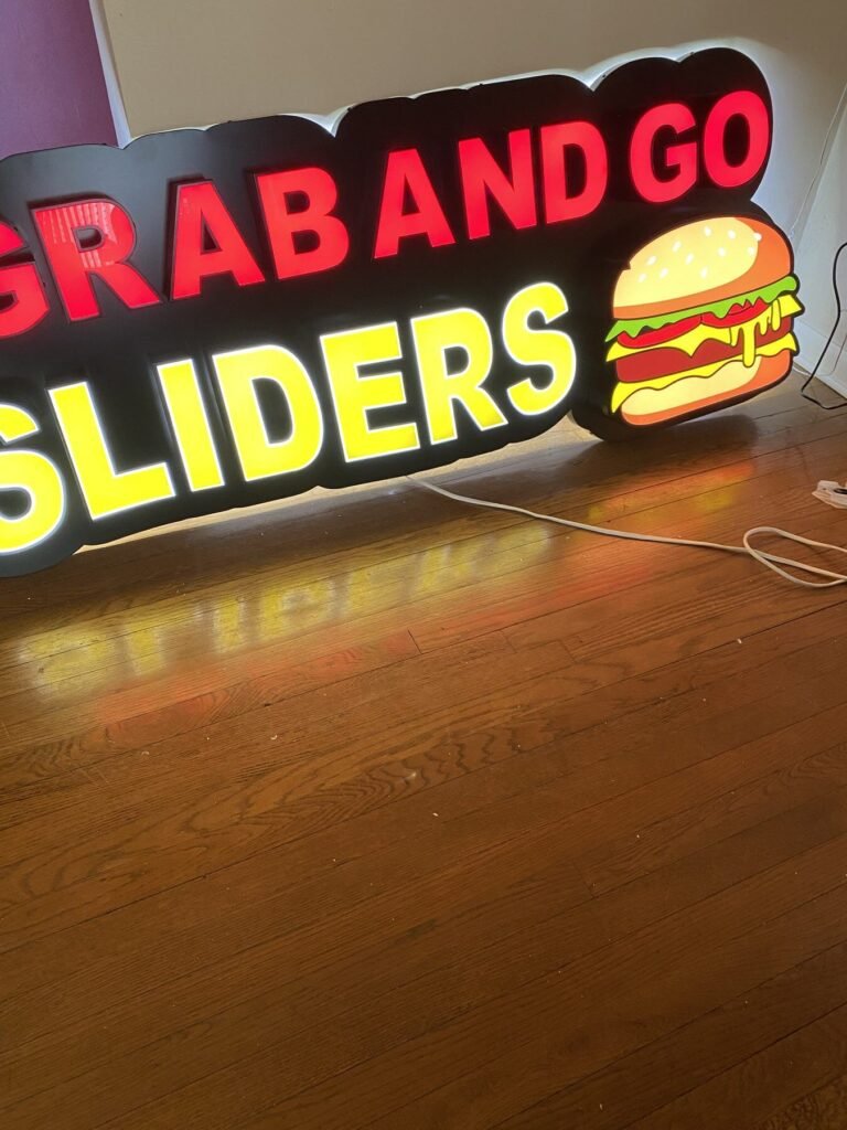 Grab and Go Sliders cabinet sign