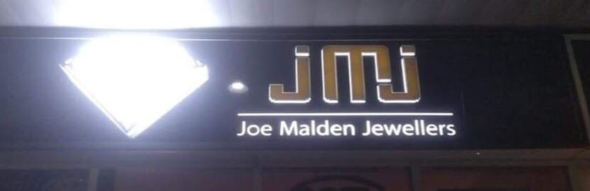 Joe Malden Jewellers cabinet sign