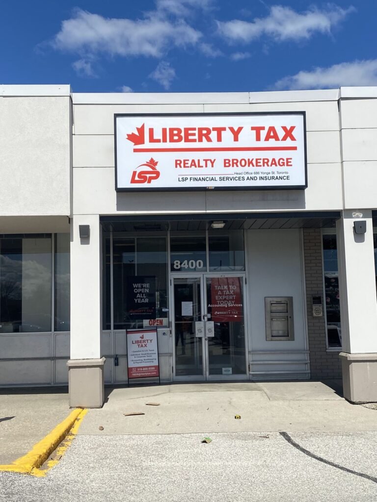 Liberty Tax cabinet sign