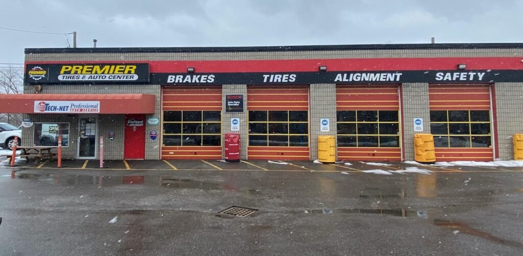 Premier Tires & Auto Center cabinet sign