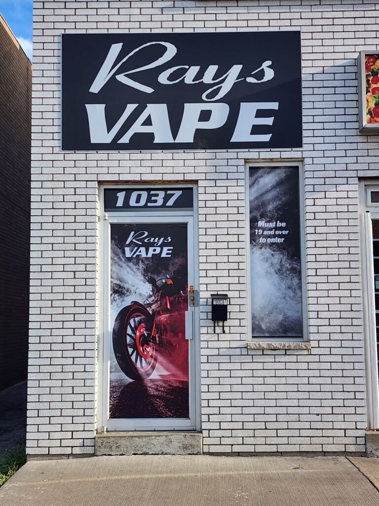 Rays Vape cabinet sign