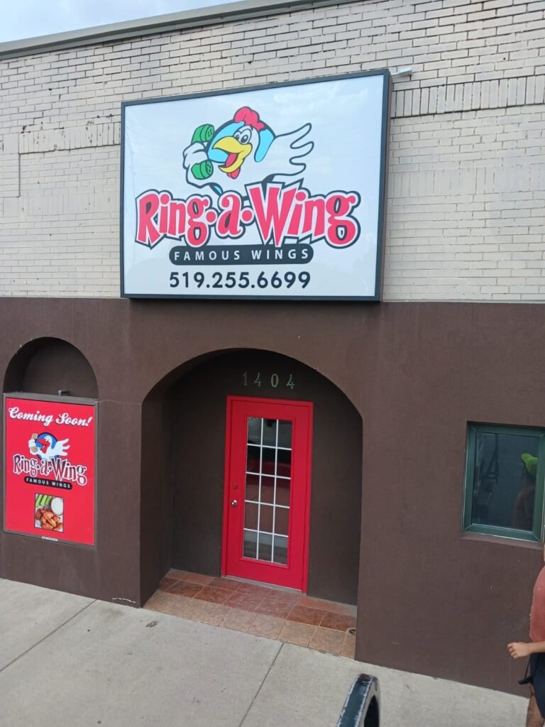 Ring-a-Wing cabinet sign