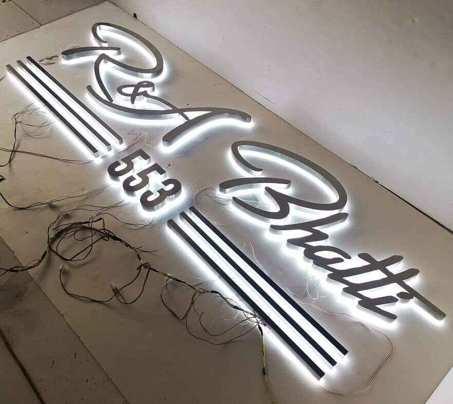 Halo-Lit Script Sign channel letters