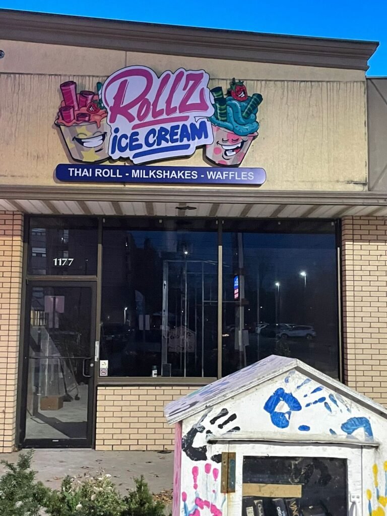 Rollz Ice Cream channel letters