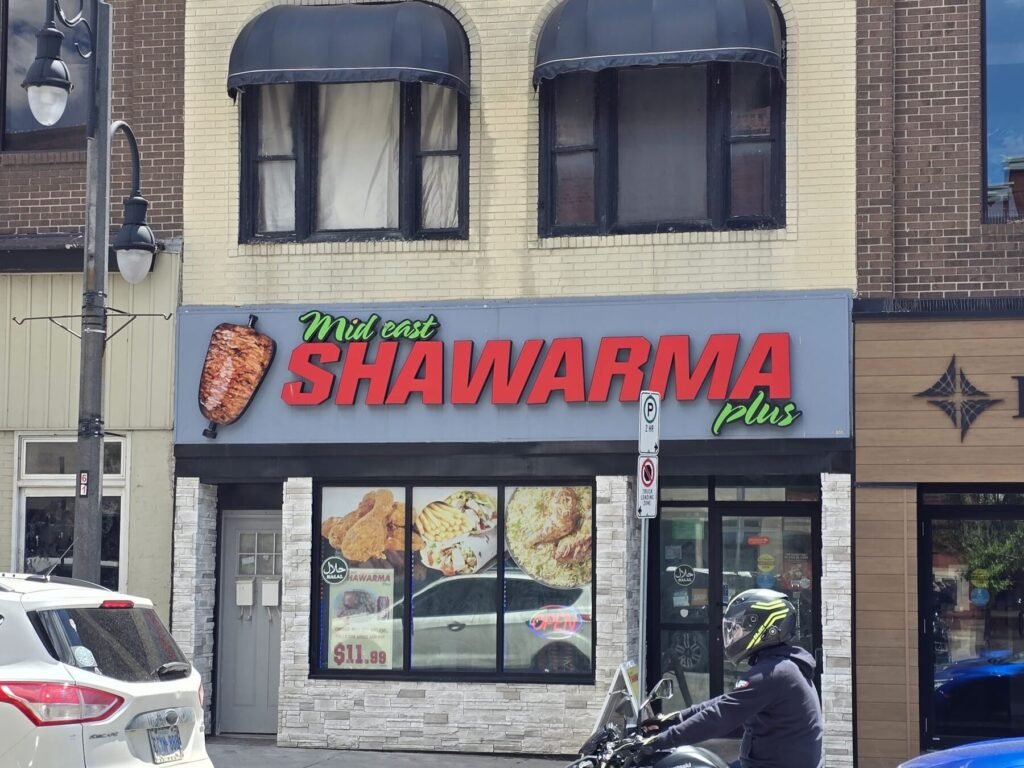 Shawarma Plus channel letters