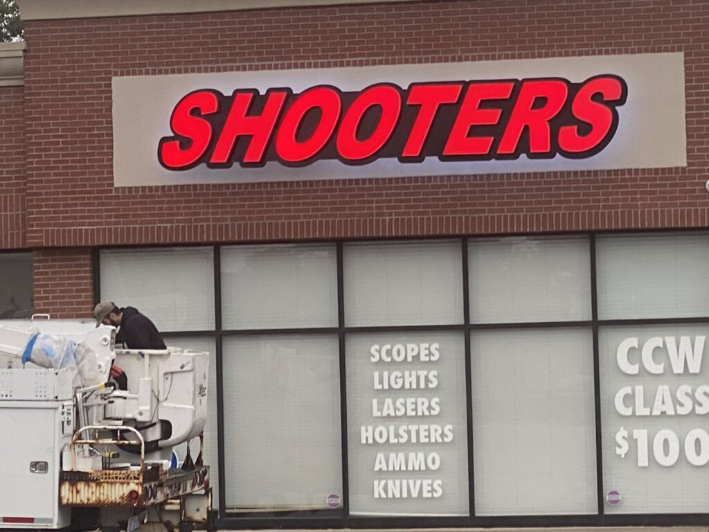 Shooters channel letters