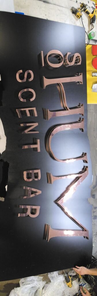 Shumi Scent Bar channel letters