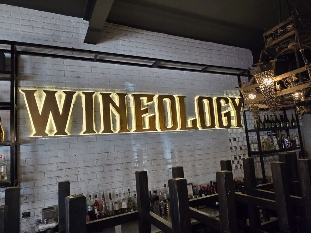 Wineology channel letters