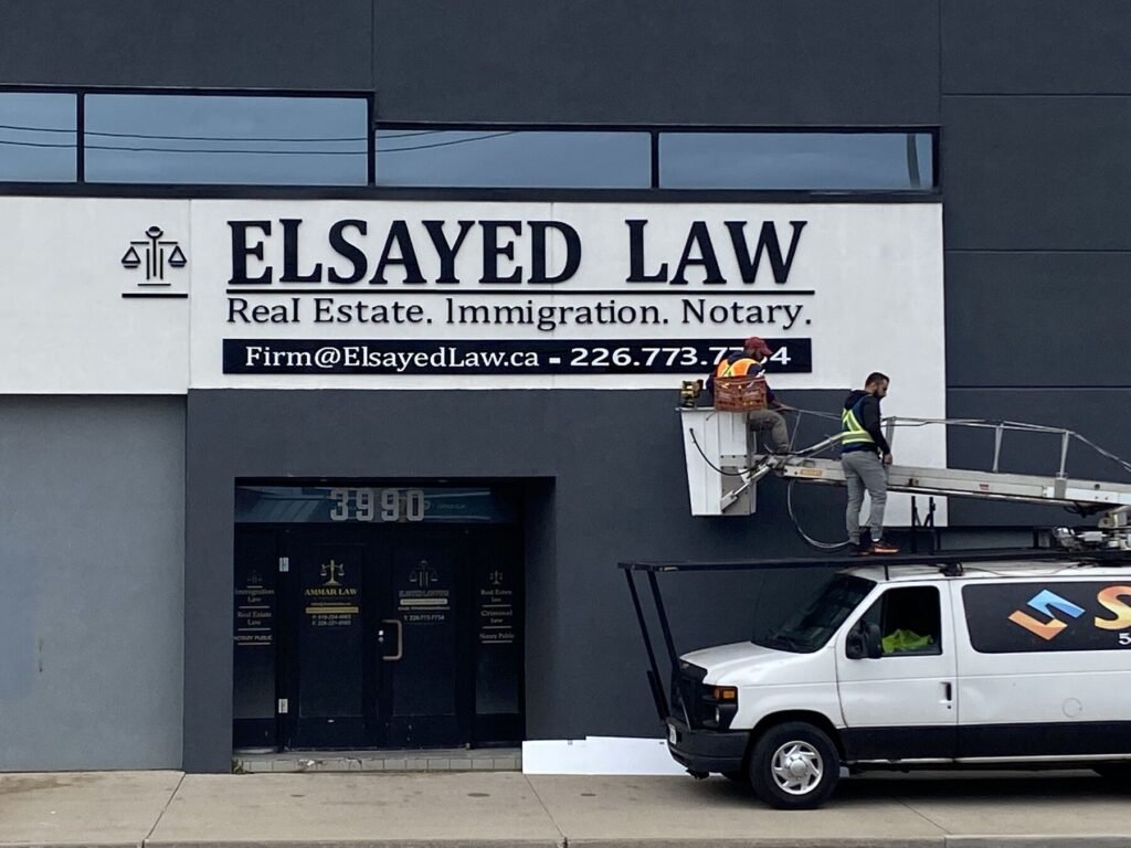 Elsayed Law sign installation