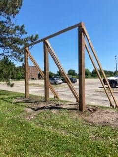 Pole Sign Frame sign installation