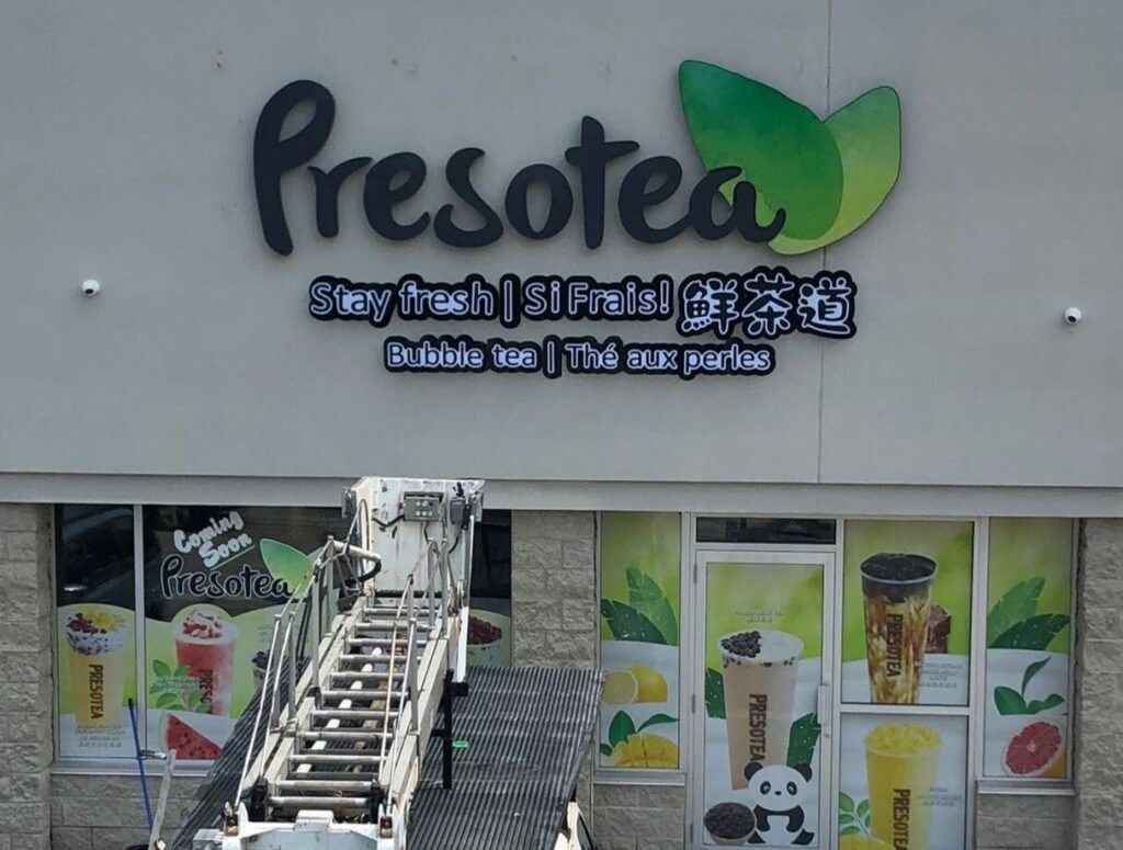 Presotea sign installation