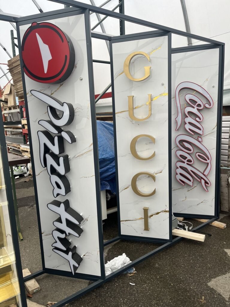 Pylon Sign Faces sign installation