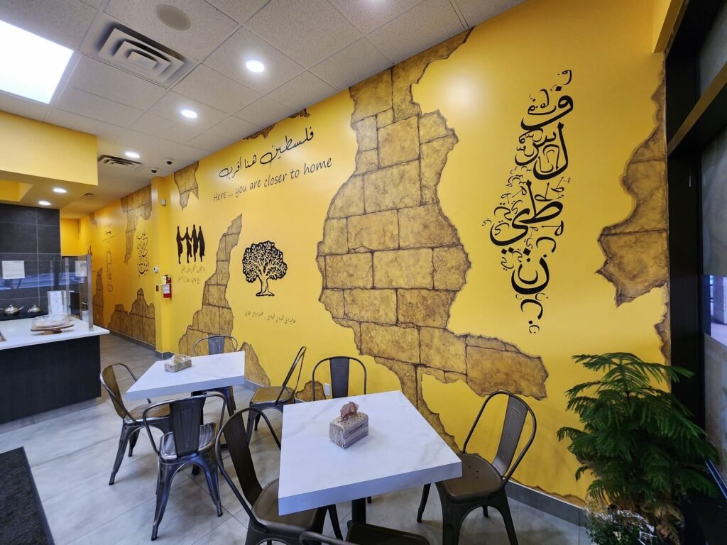 Café Wall Mural interior sign