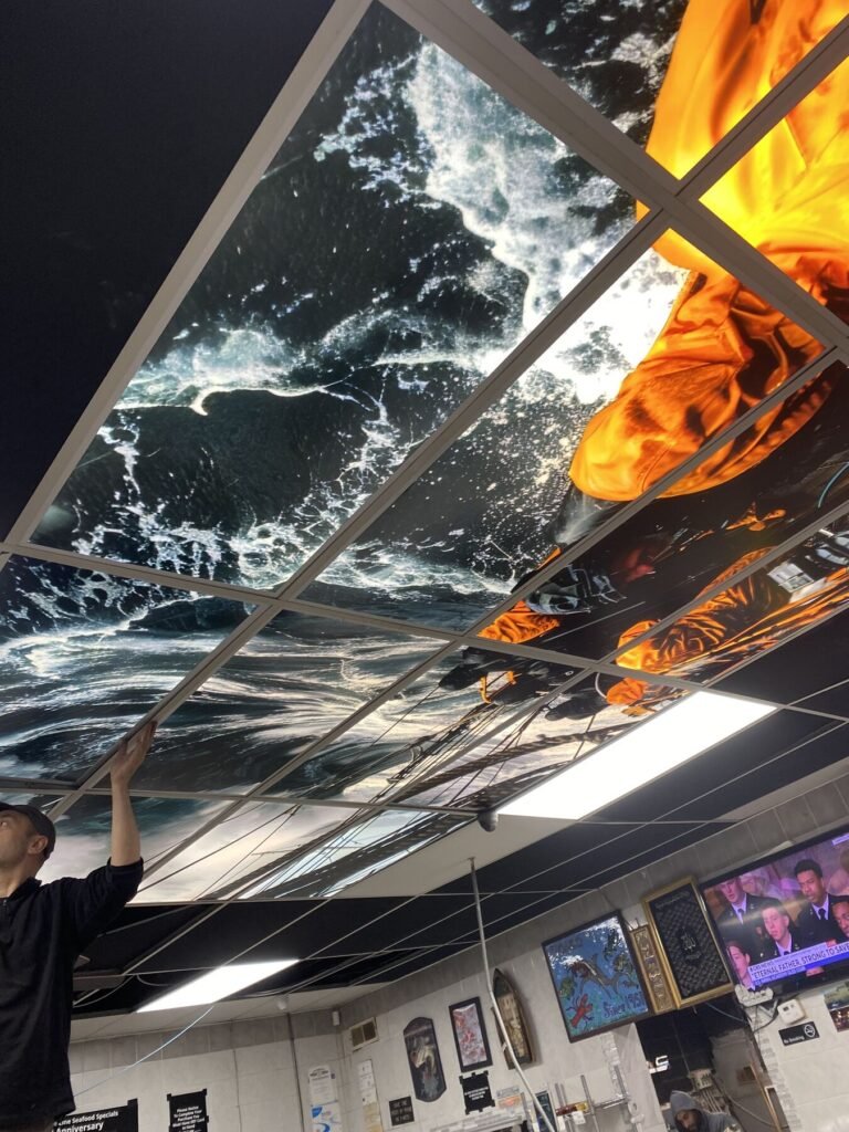 Printed Ceiling Graphics interior sign