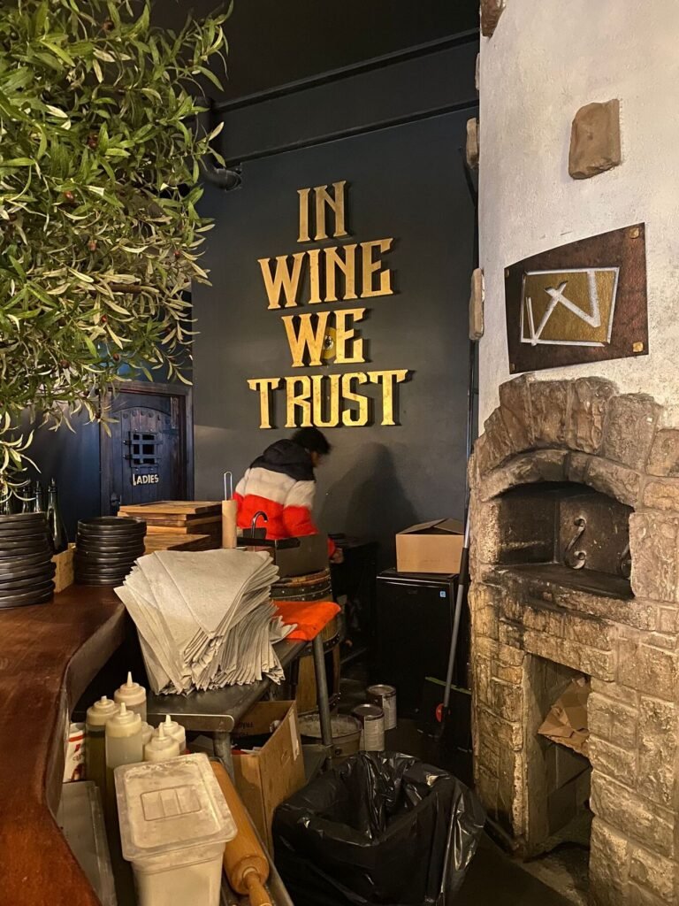 Wineology interior sign
