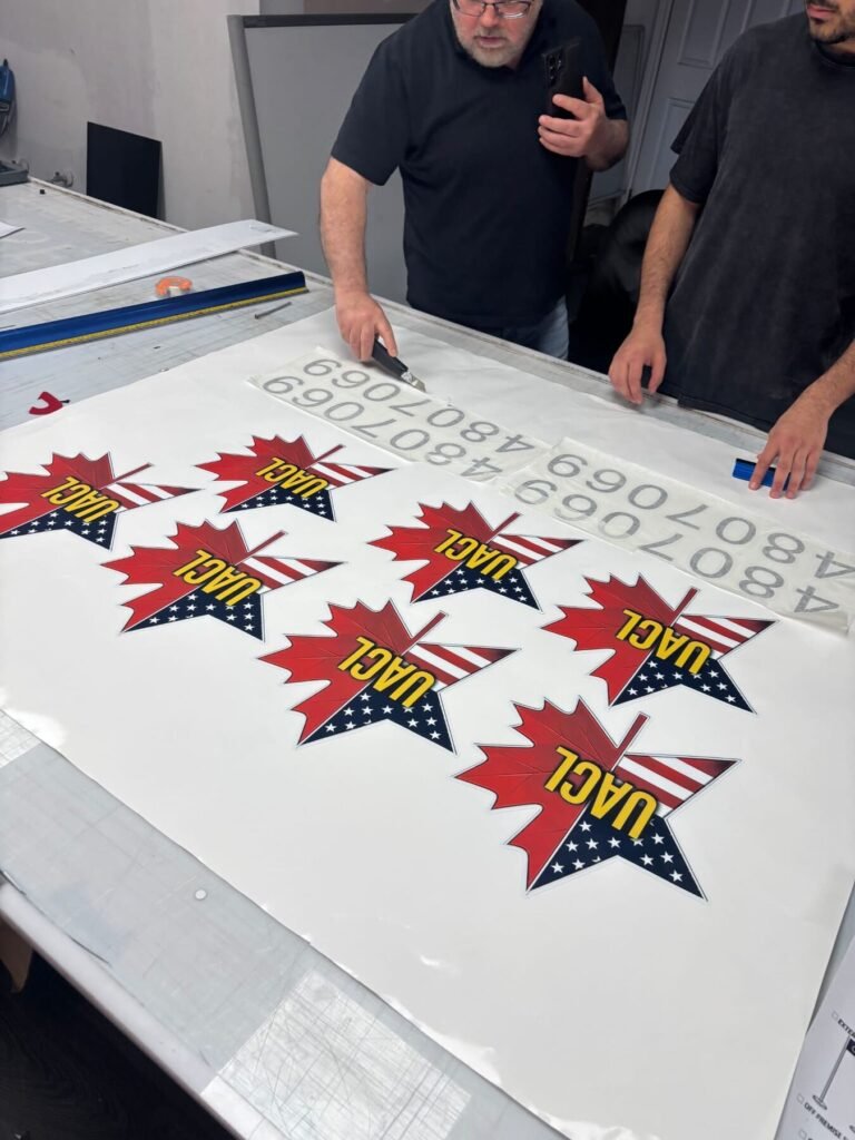 UACL Decals interior sign