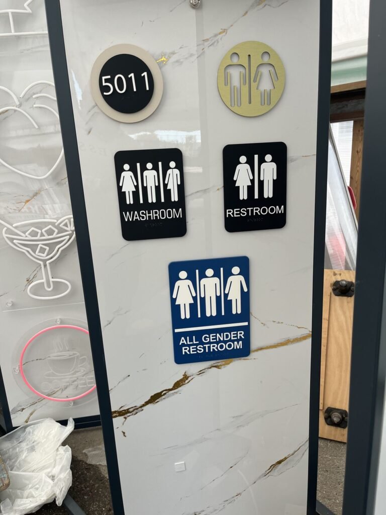 Washroom Signs interior sign