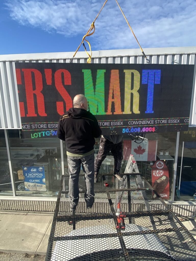 Nader's Mart LED digital sign