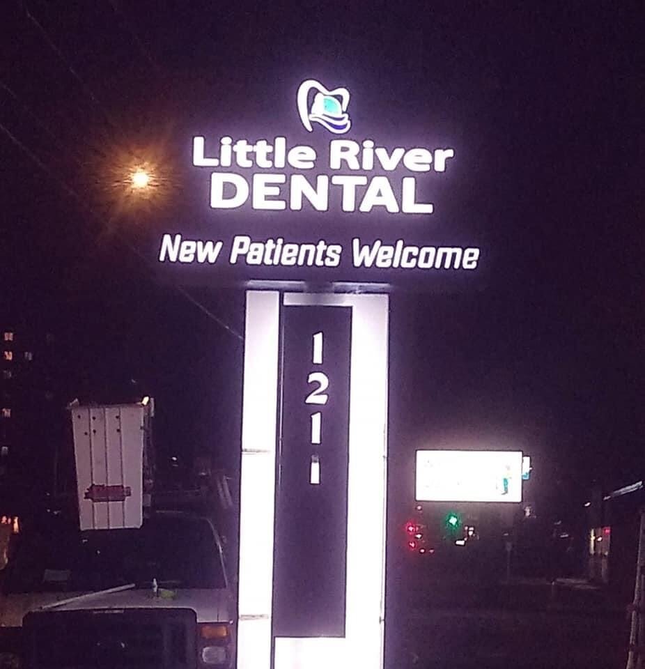 Little River Dental pylon and monument sign