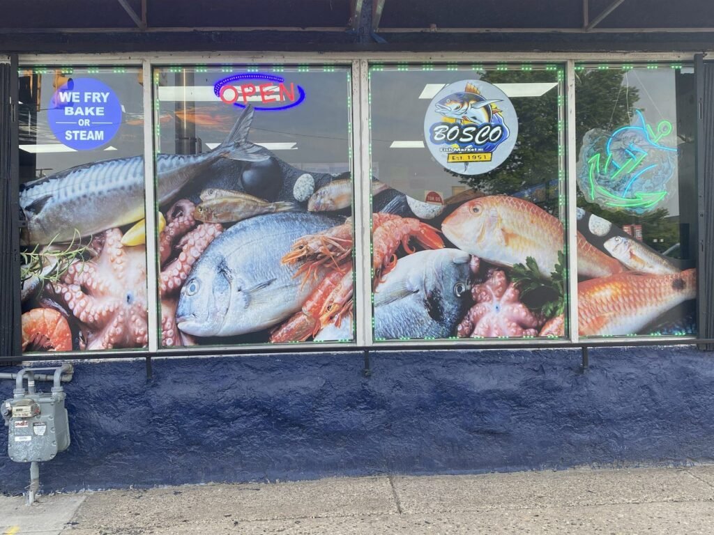 Bosco Fish Market printing and graphics