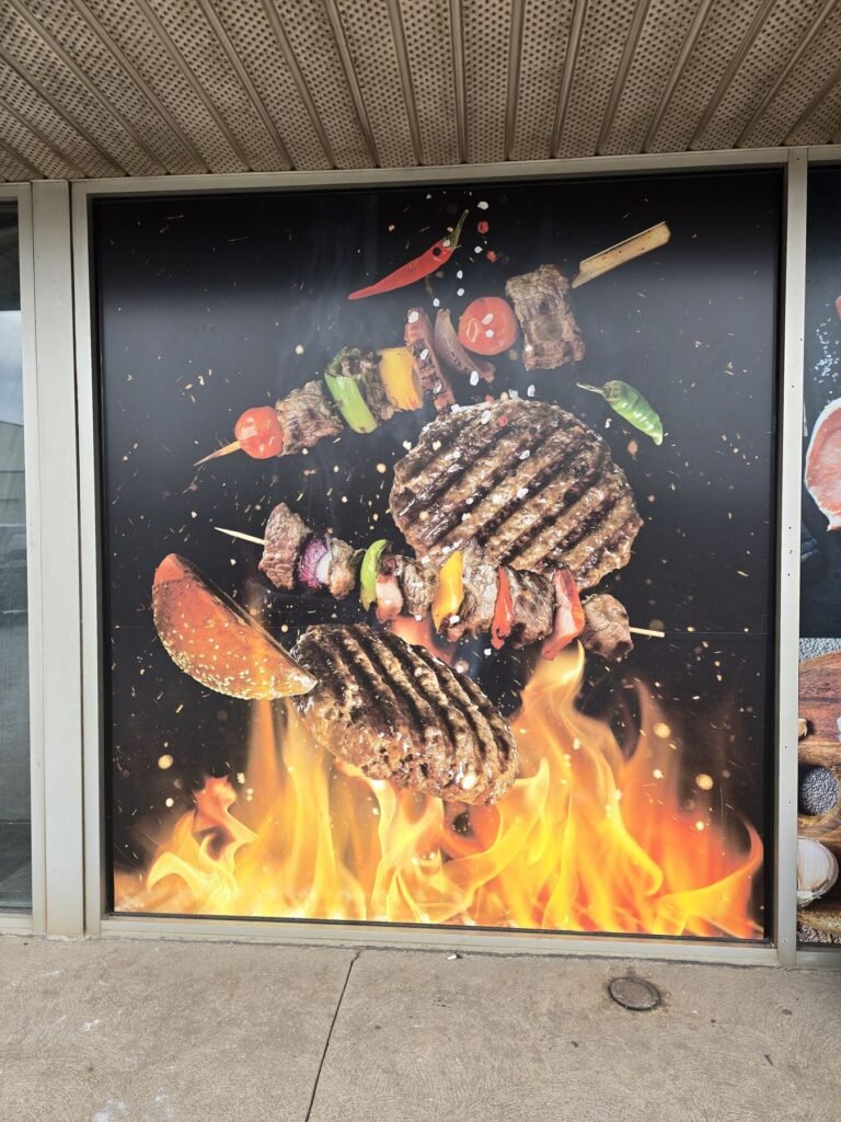 Grill Window Graphic printing and graphics