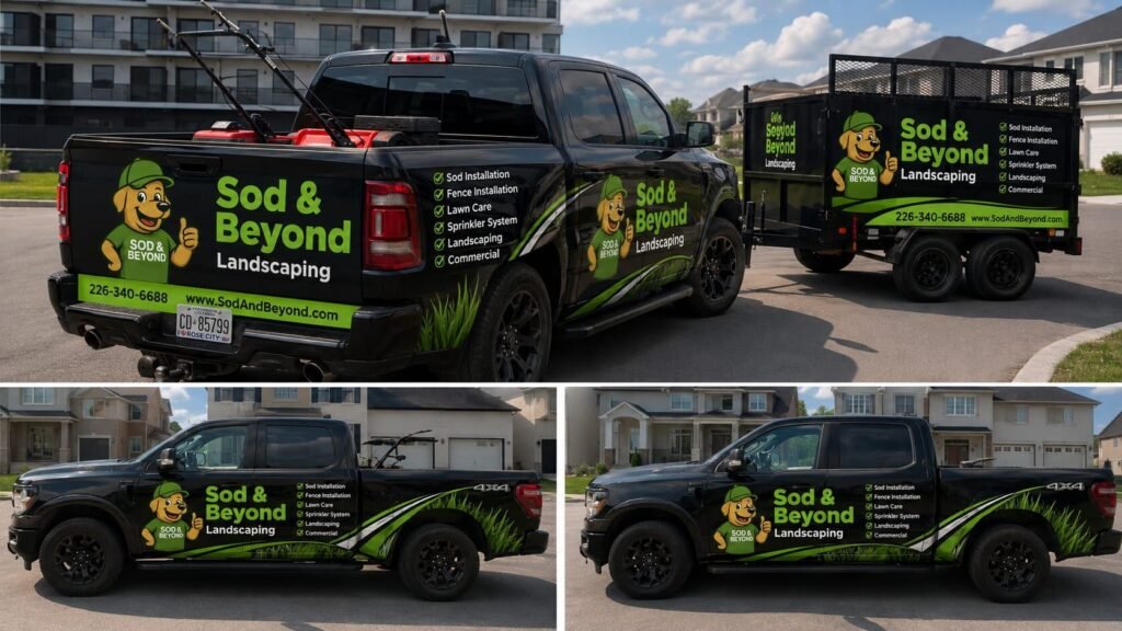 Sod & Beyond Landscaping printing and graphics